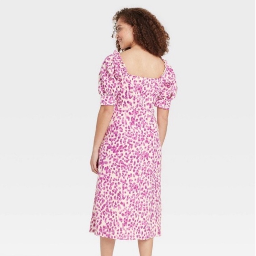 Who What Wear Empire Waist Leopard Dress - Picture 3 of 12